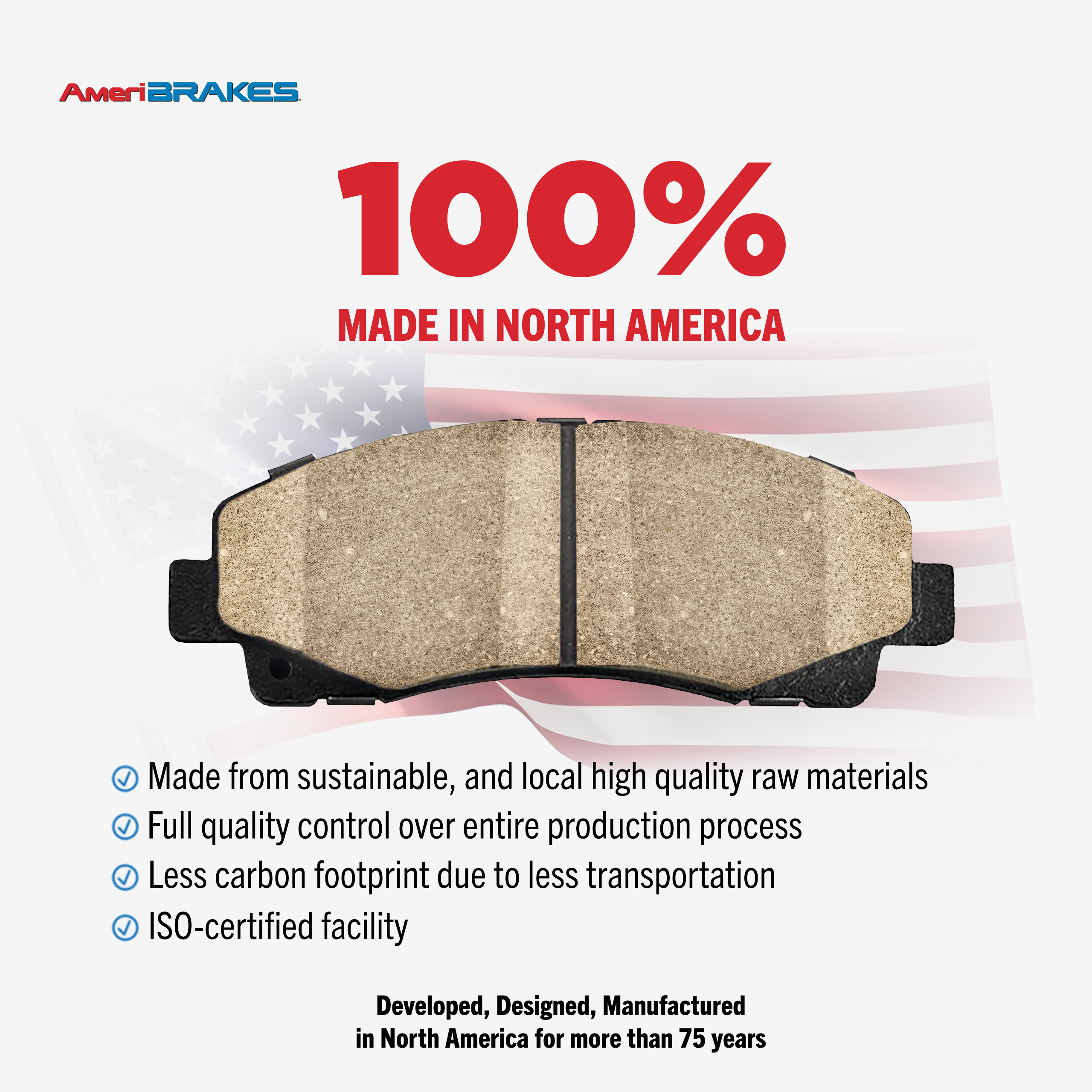 AmeriBRAKES - NWF-PRM1600 - Semi-Metallic Brake Pads