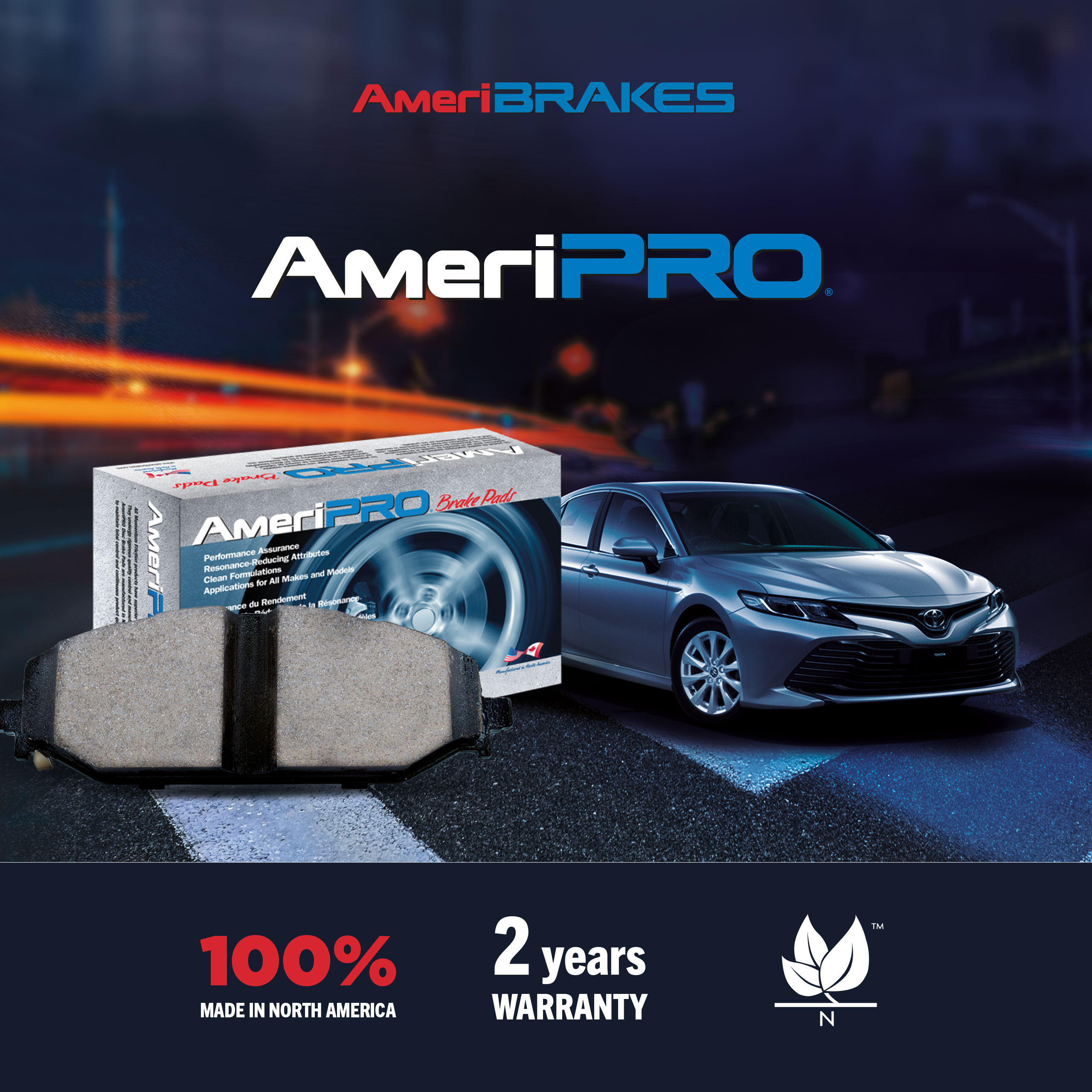 AmeriBRAKES - NWF-PRM1306 - Semi-Metallic Brake Pads