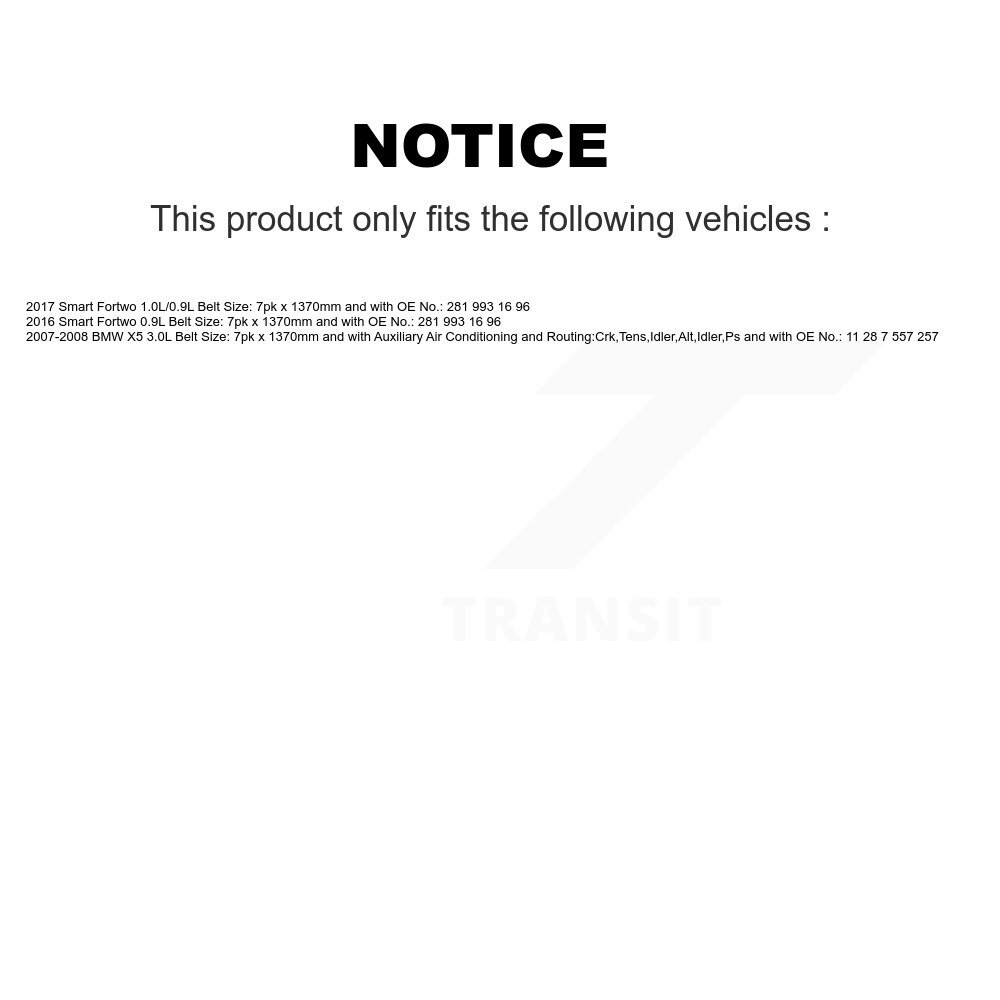 Bando - BAN-7PK1370 - Accessory Drive Belt