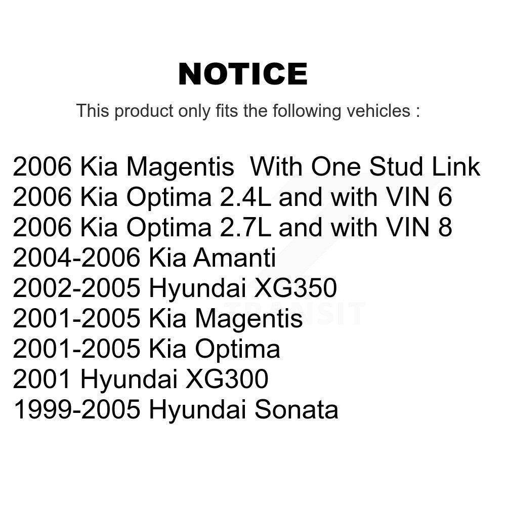 Top Quality - 72-K90369 - Suspension Stabilizer Bar Link Kit