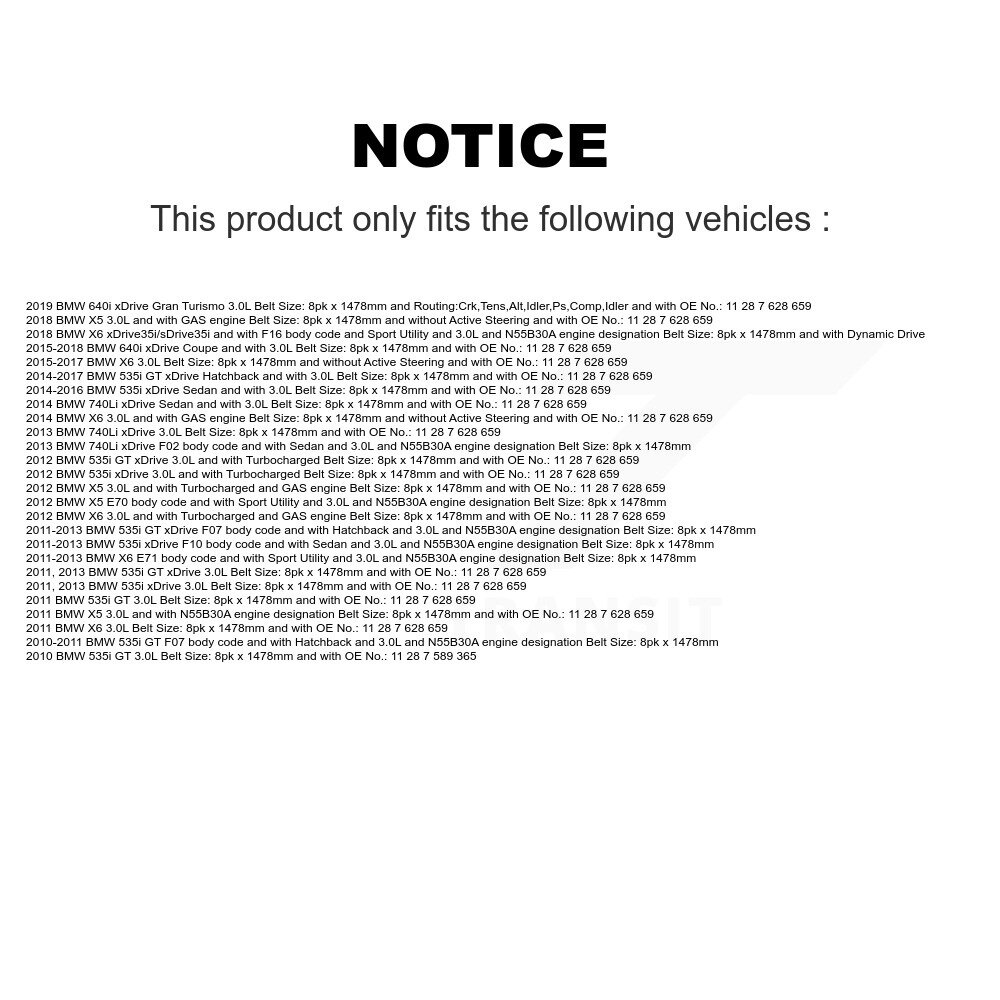 Bando - BAN-8PK1475 - Accessory Drive Belt