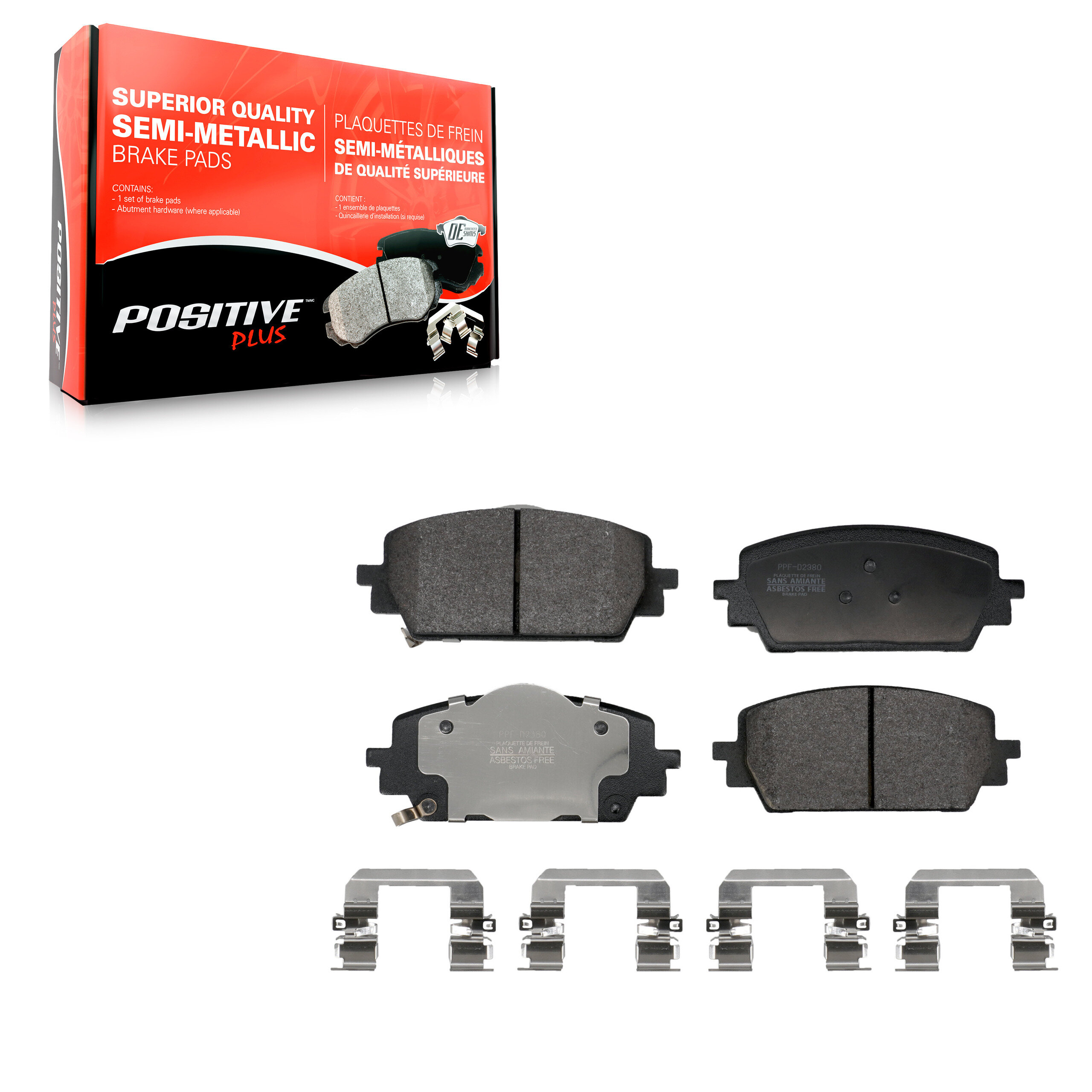 Positive Plus - PPF-D2380 - Semi-Metallic Brake Pads