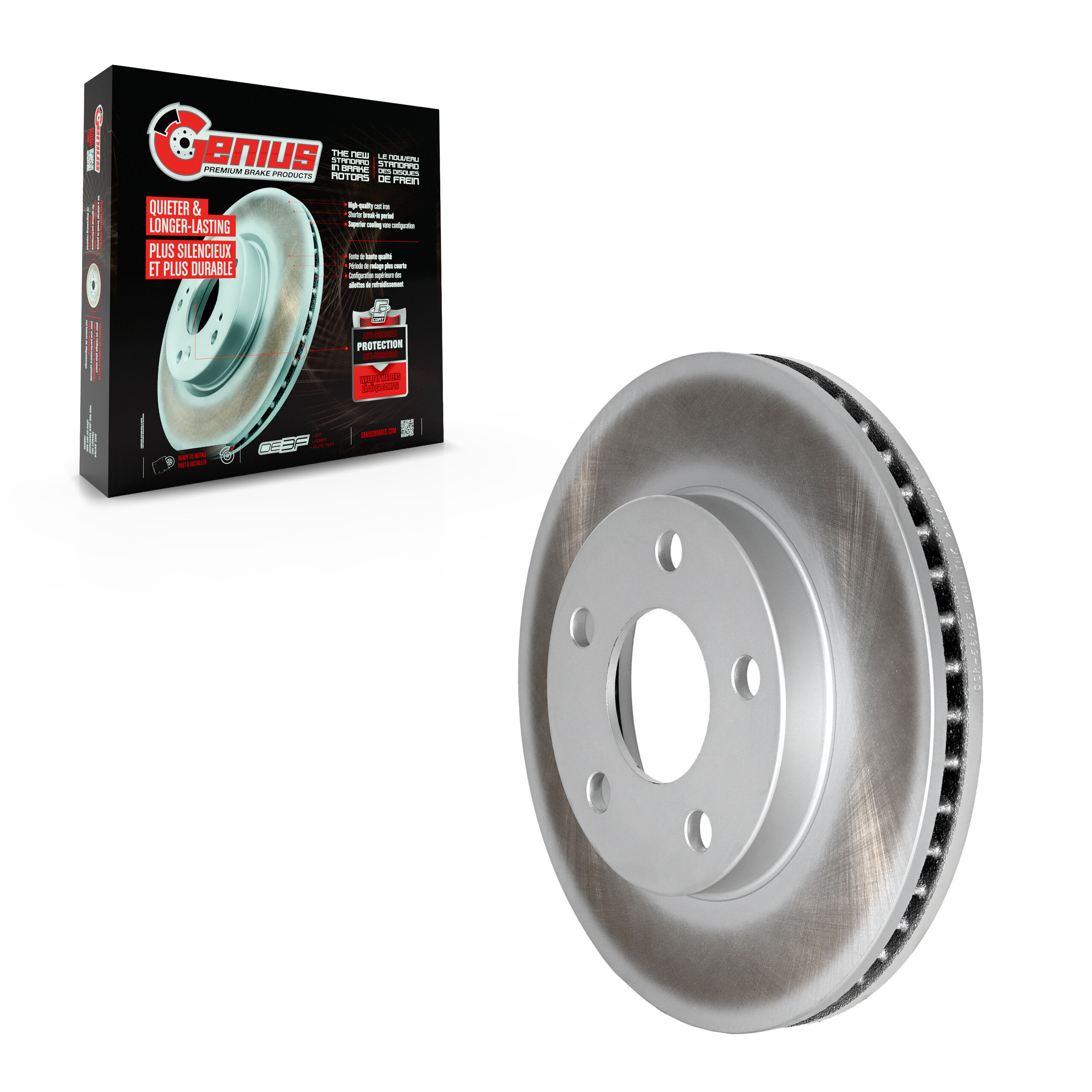 GENIUS - GCR-56655 - Coated Disc Brake Rotor