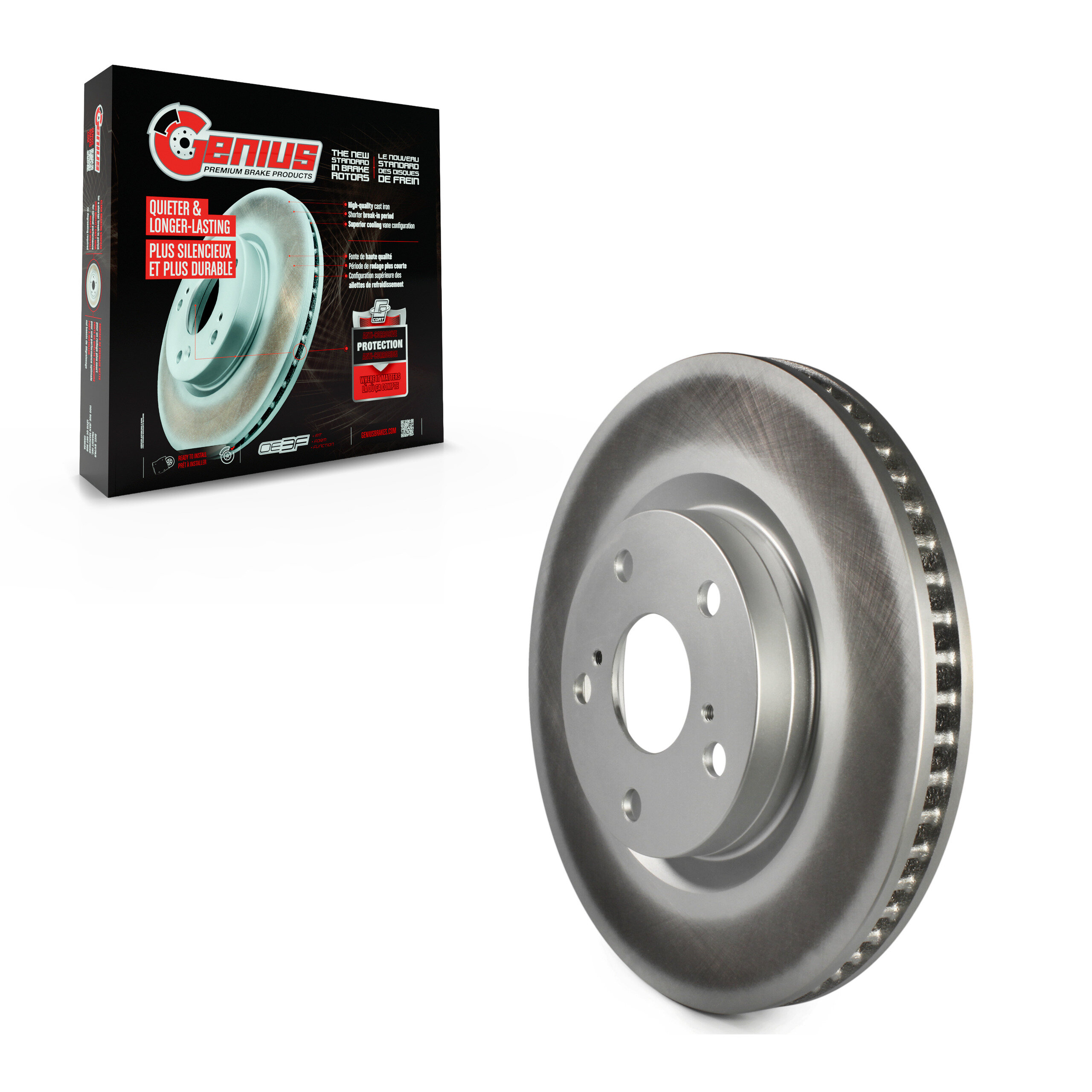 GENIUS - GCR-980470 - Coated Disc Brake Rotor
