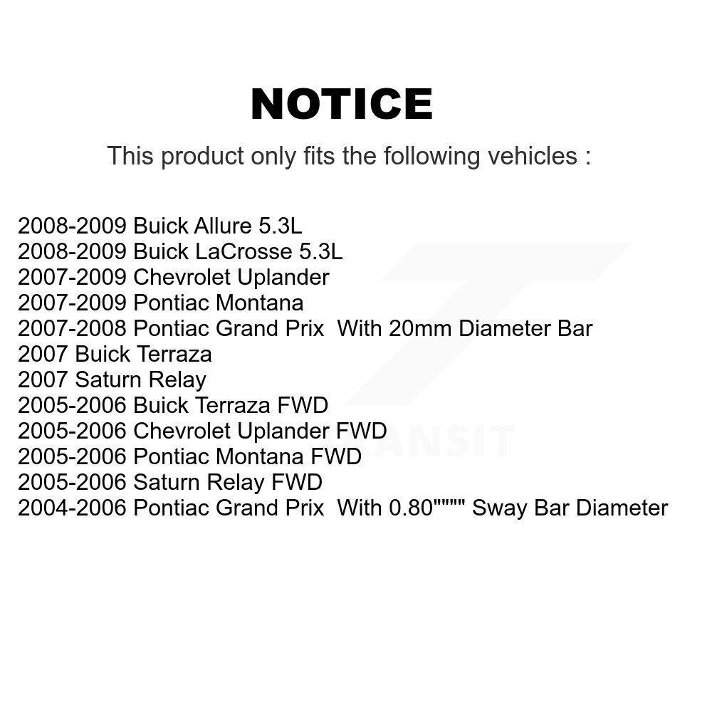 TOR - TOR-K80852 - Suspension Stabilizer Bar Link Kit