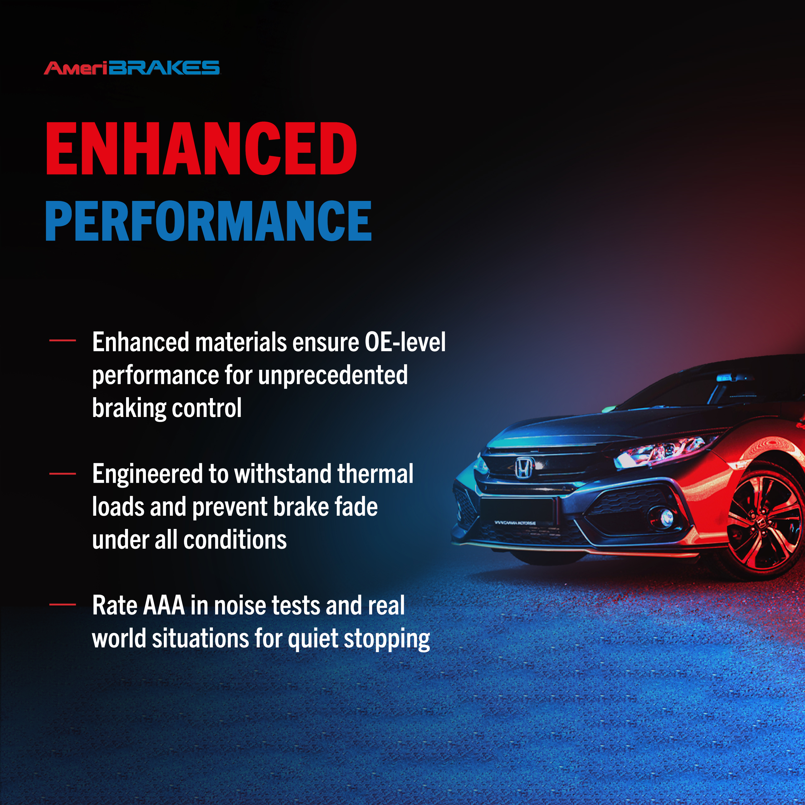 AmeriBRAKES - NWF-PRC1800 - Ceramic Brake Pads