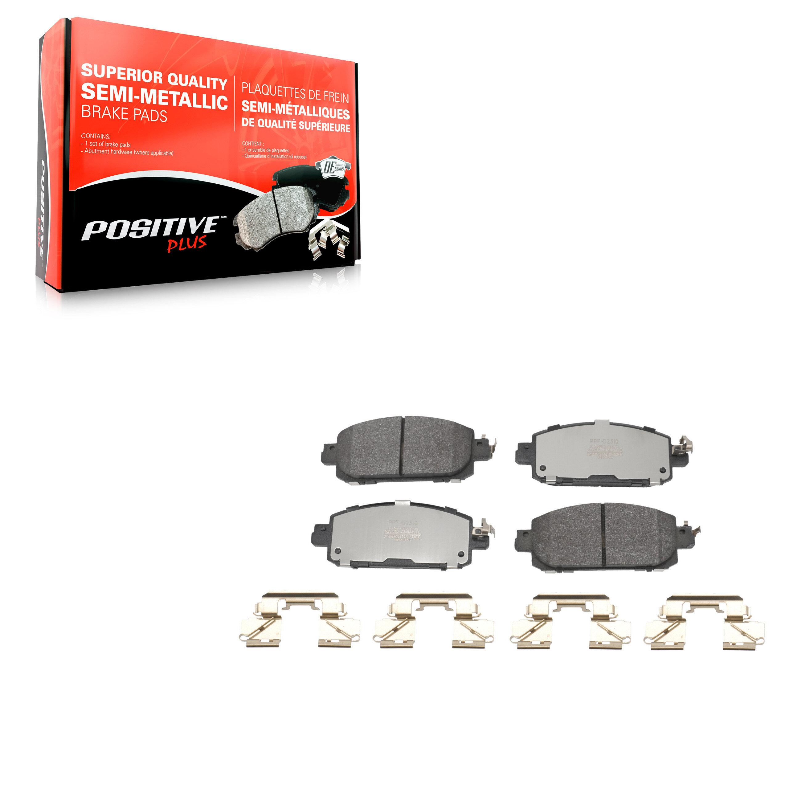 Positive Plus - PPF-D2310 - Semi-Metallic Brake Pads