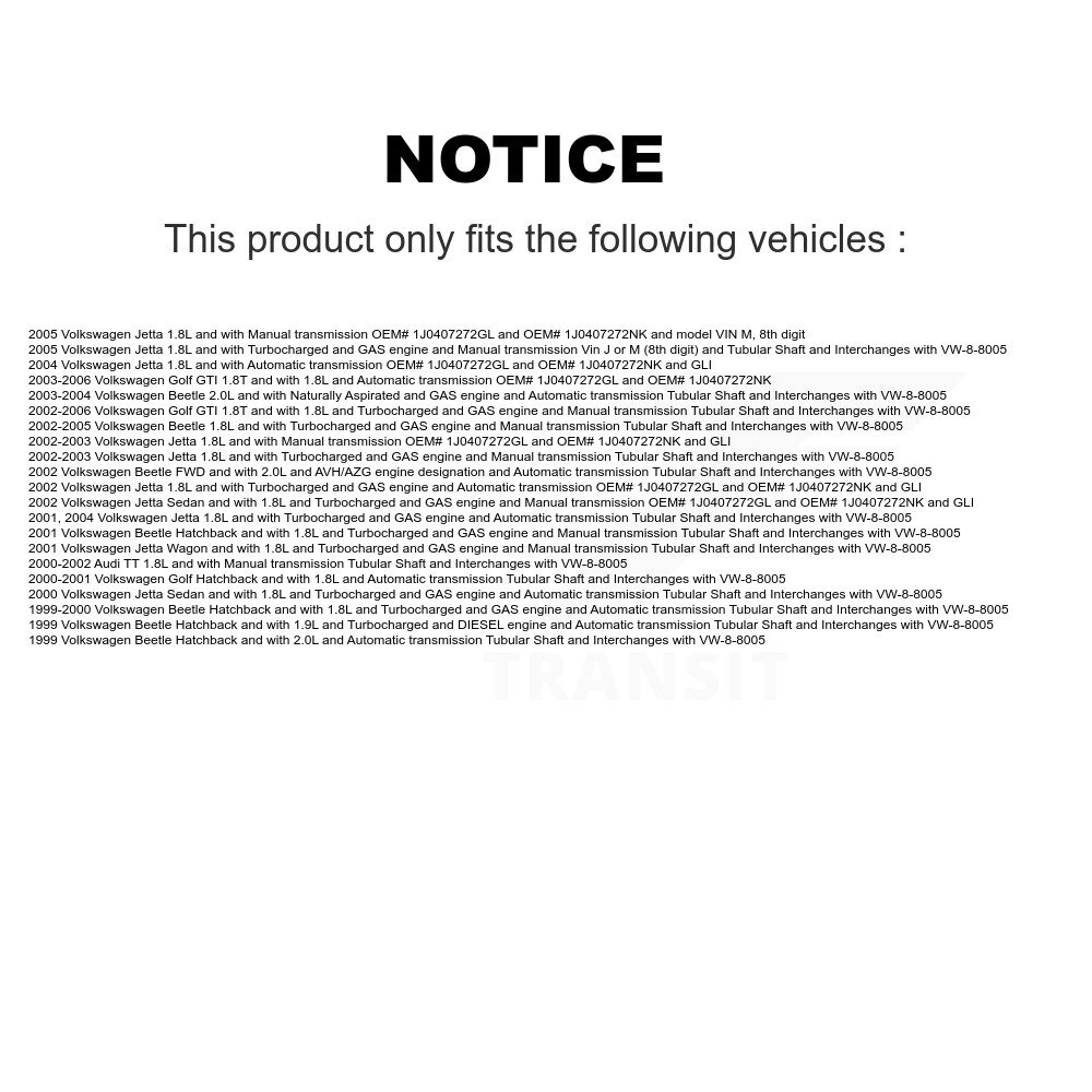 Kugel - NCV-VW72053 - CV Axle Shaft