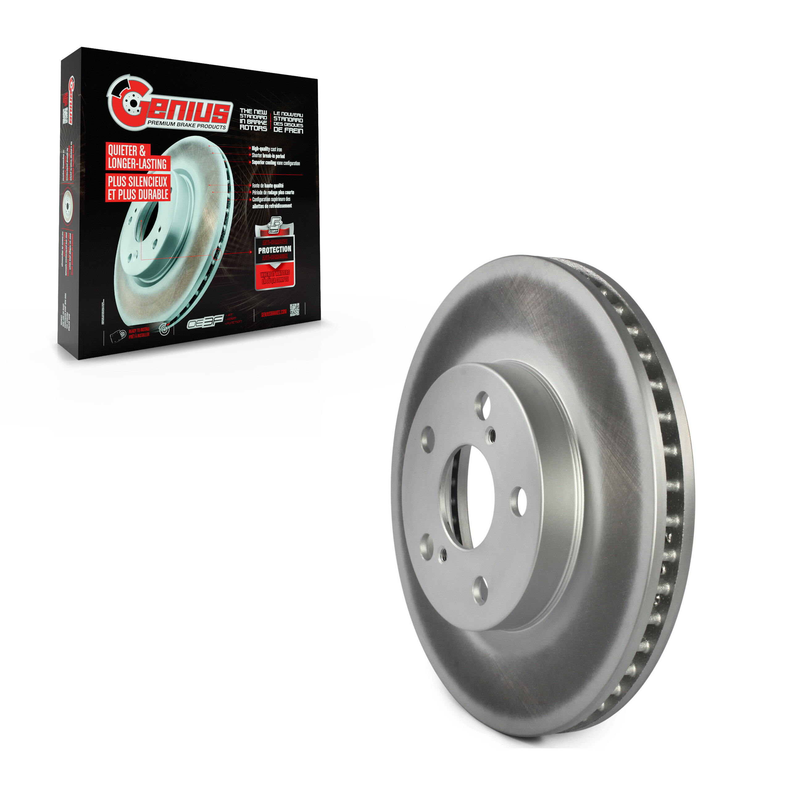 GENIUS - GCR-980750 - Coated Disc Brake Rotor