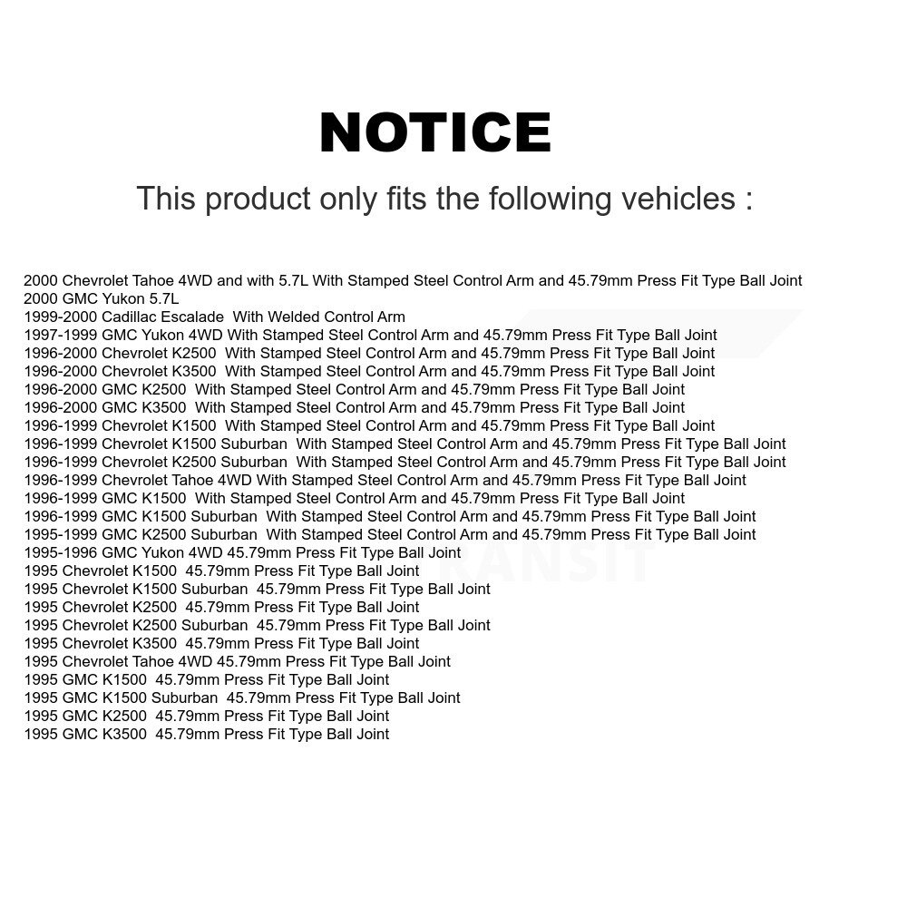 TOR - TOR-K6477 - Suspension Ball Joint