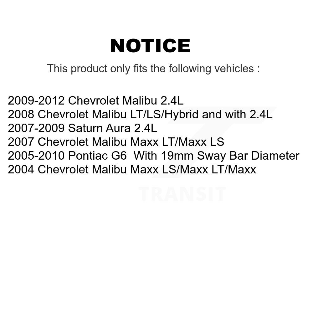 TOR - TOR-K200306 - Suspension Stabilizer Bar Bushing Kit