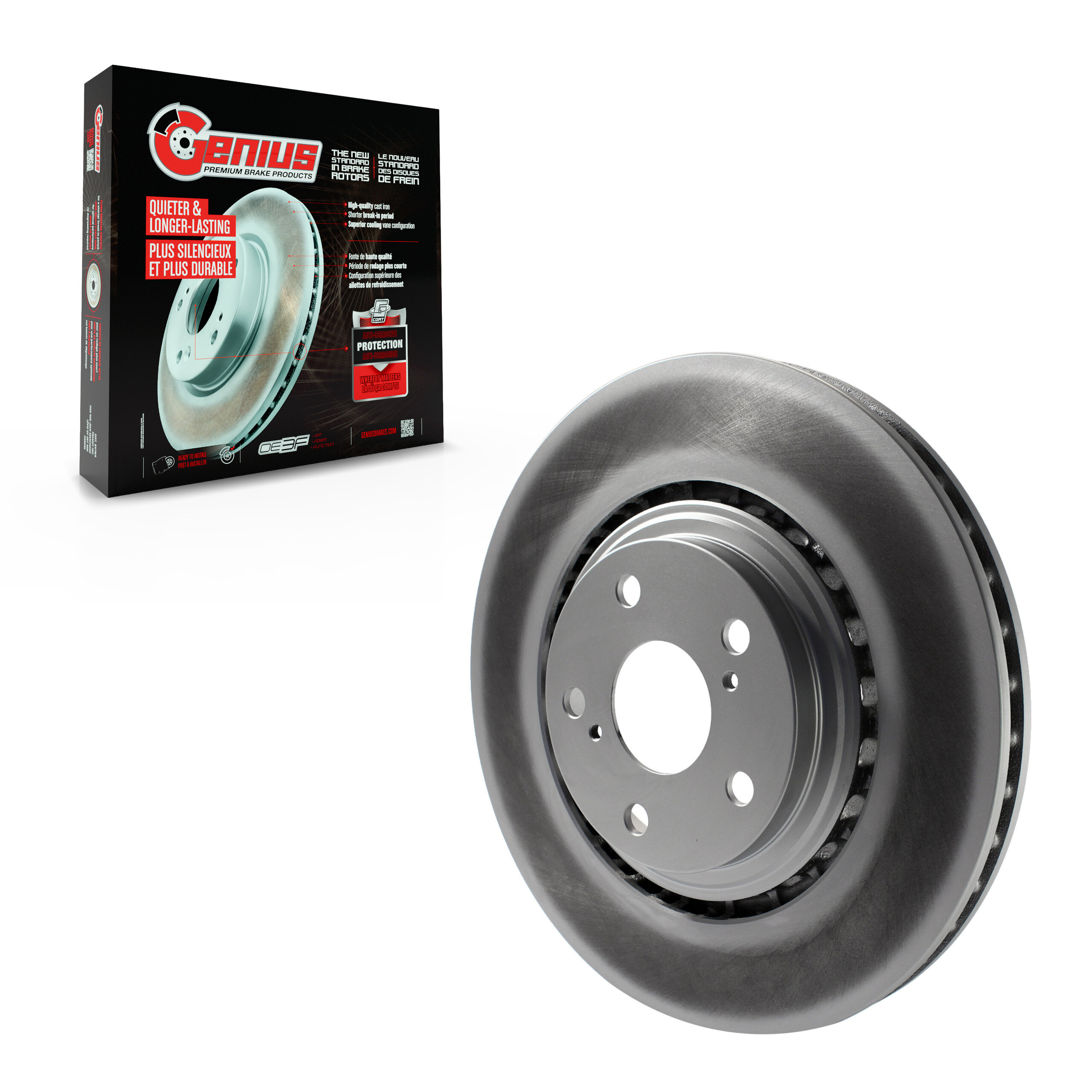GENIUS - GCR-980636 - Coated Disc Brake Rotor