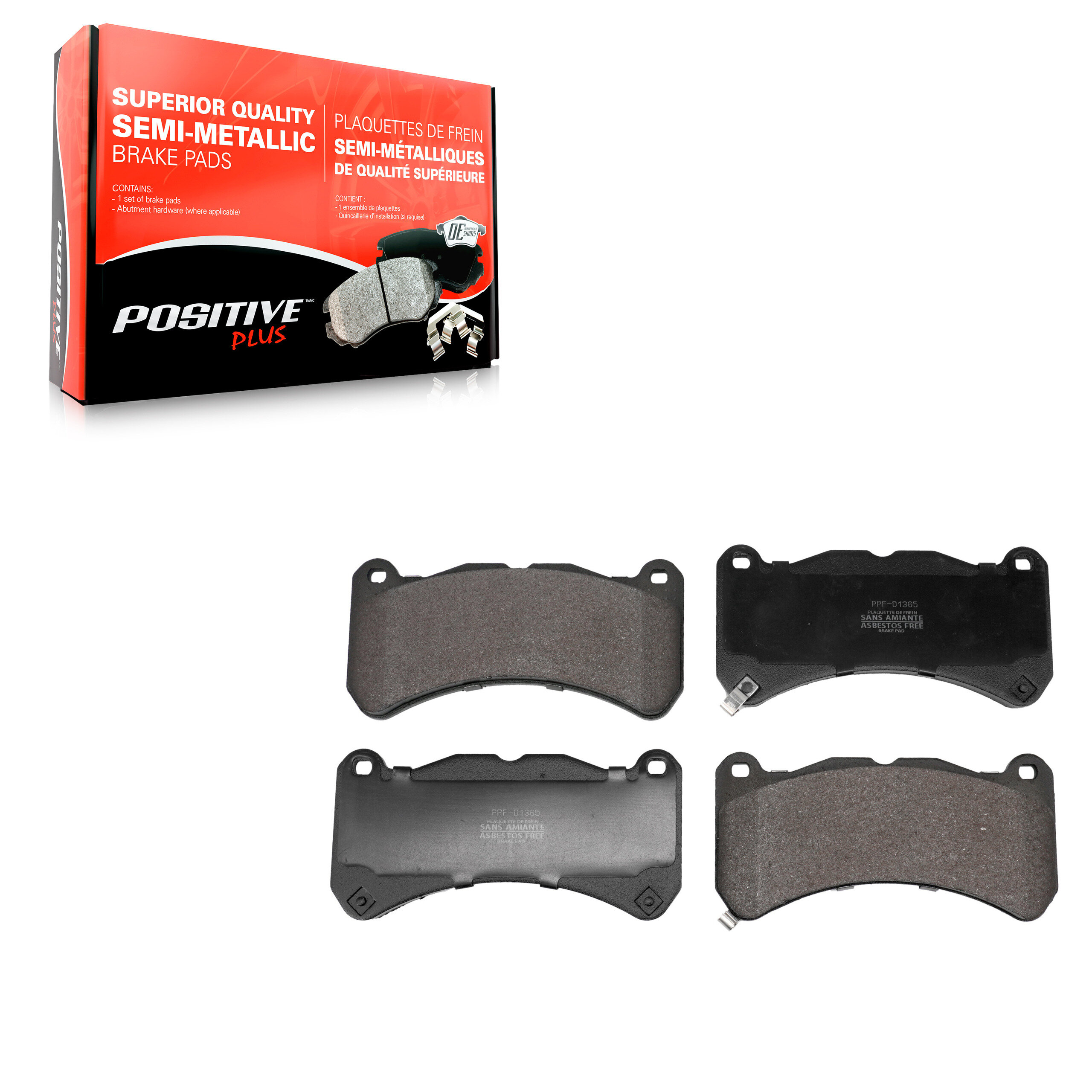 Positive Plus - PPF-D1365 - Semi-Metallic Brake Pads