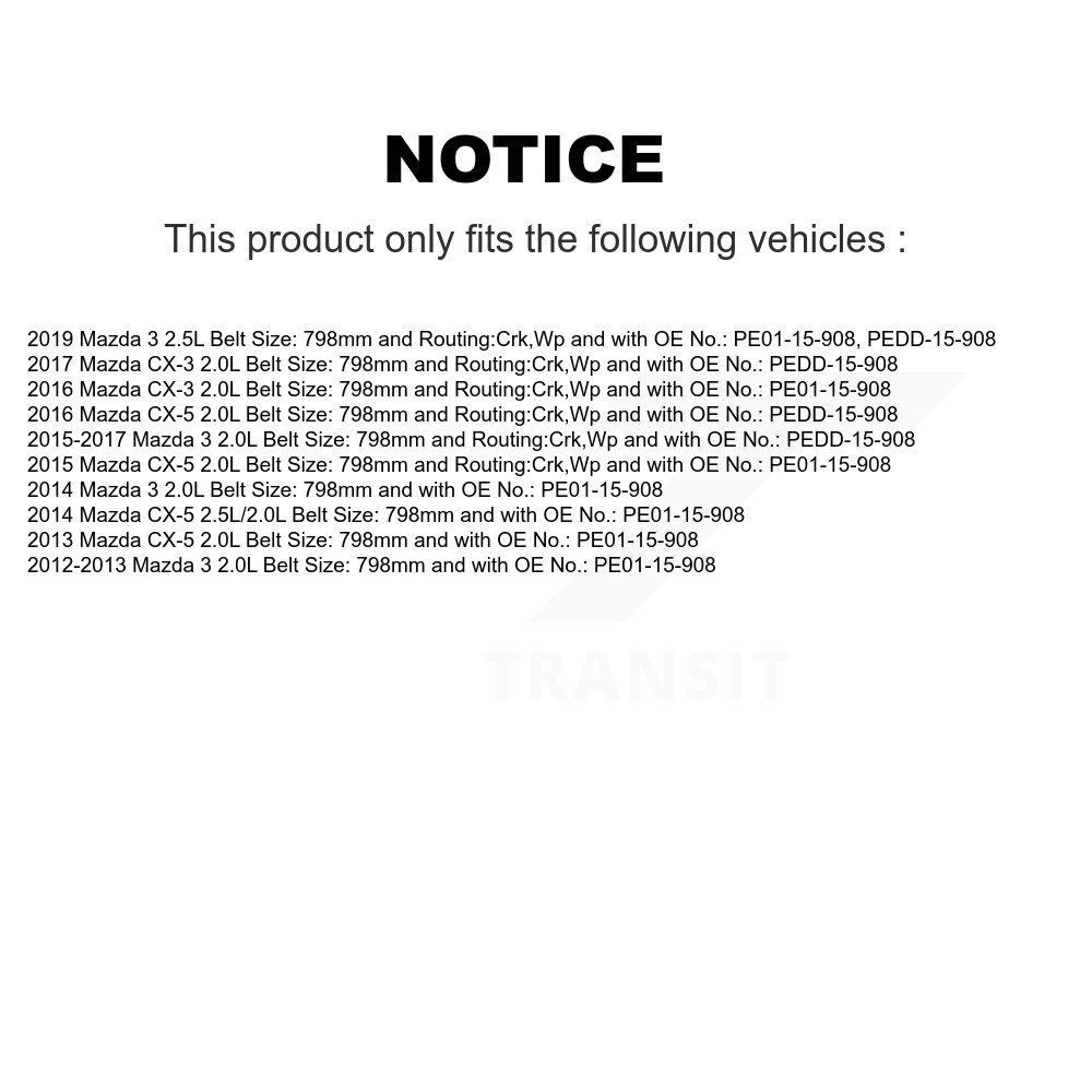 Bando - BAN-3PK785F - Accessory Drive Belt