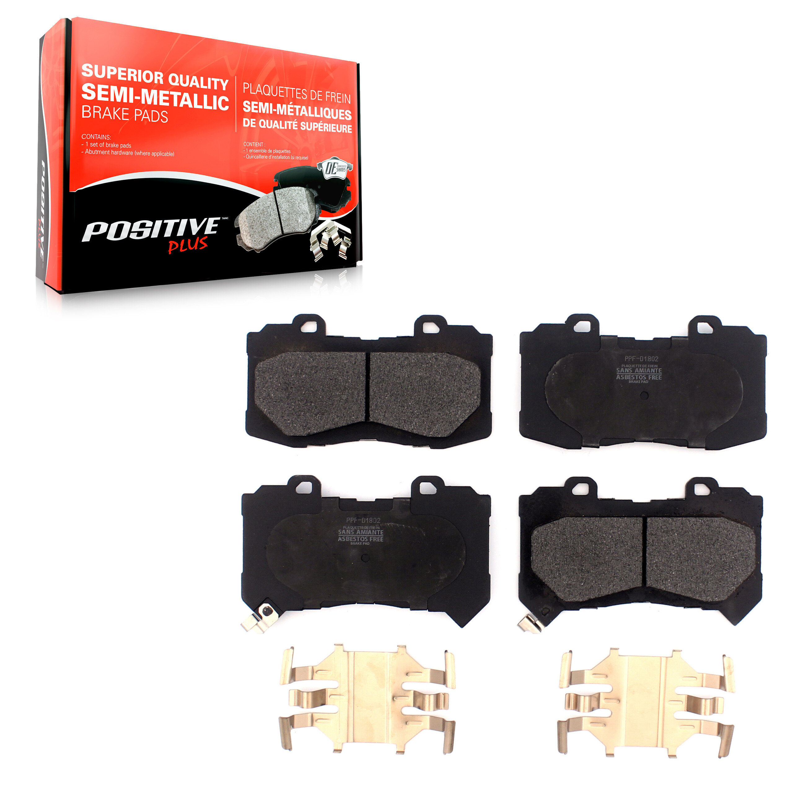 Positive Plus - PPF-D1802 - Semi-Metallic Brake Pads