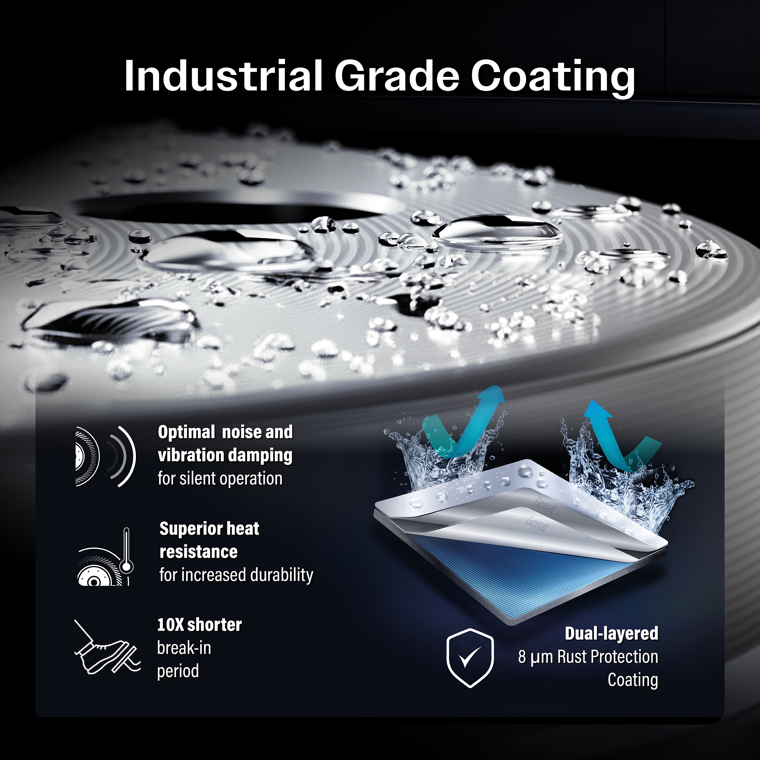 GENIUS - GCR-582459 - Coated Disc Brake Rotor