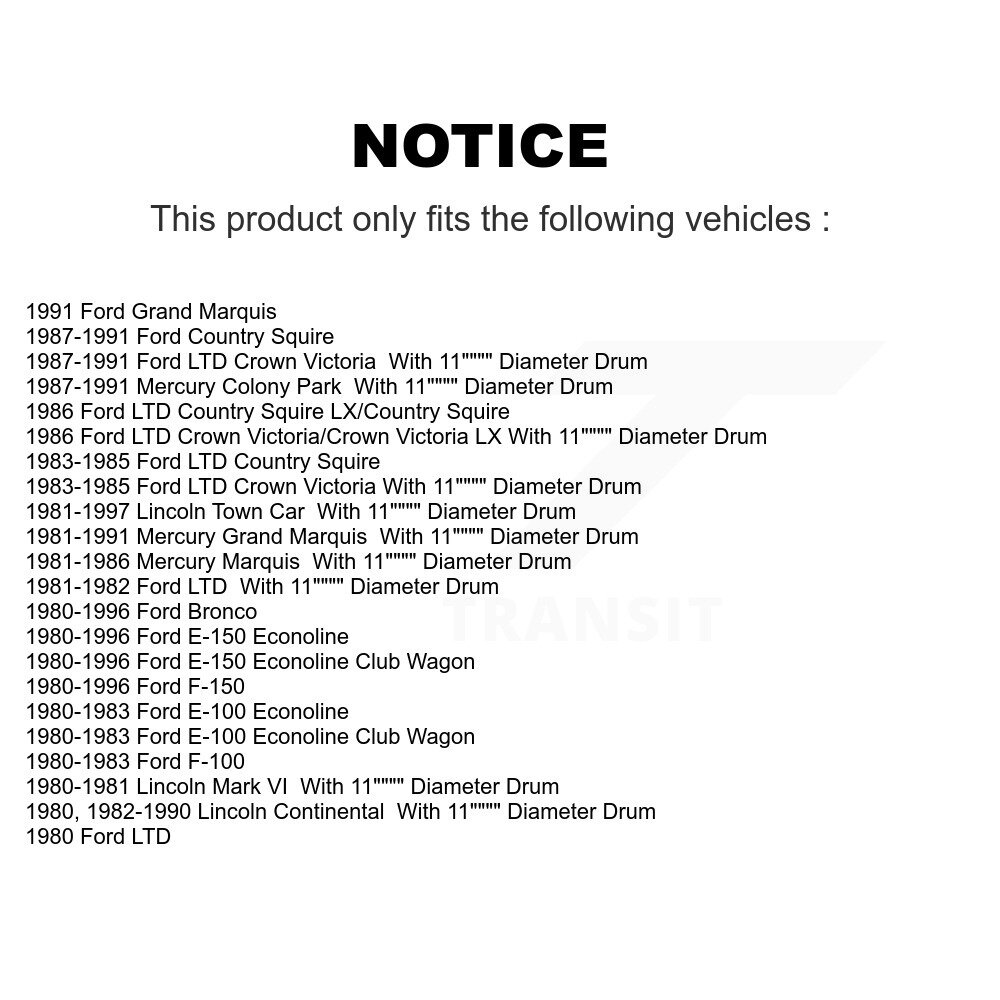 Top Quality - 13-H7071 - Drum Brake Hardware Kit