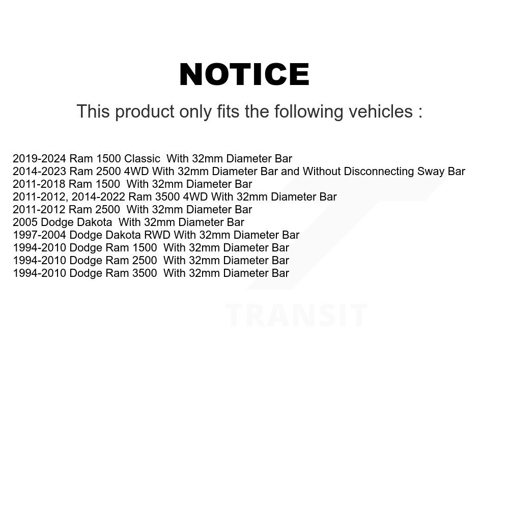 TOR - TOR-K7353 - Suspension Stabilizer Bar Bushing Kit