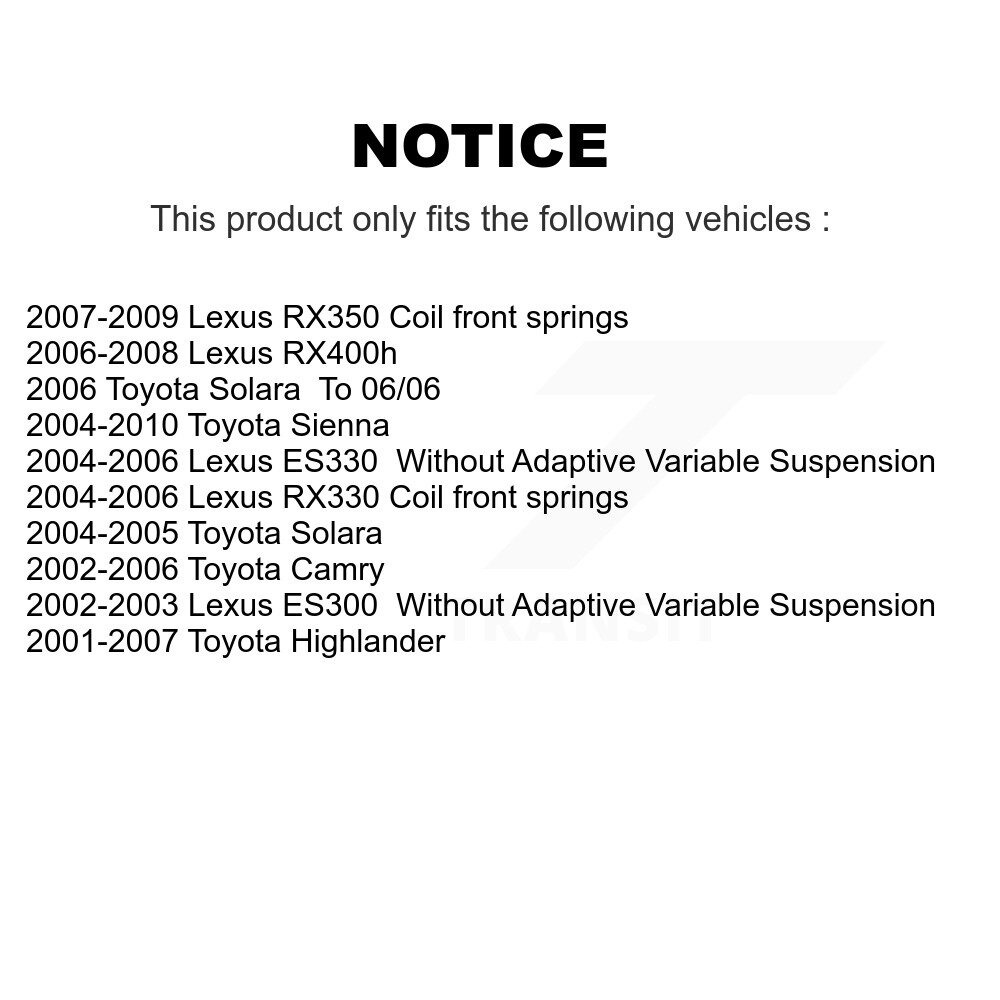 Top Quality - 73-904989 - Suspension Strut Hardware Kit