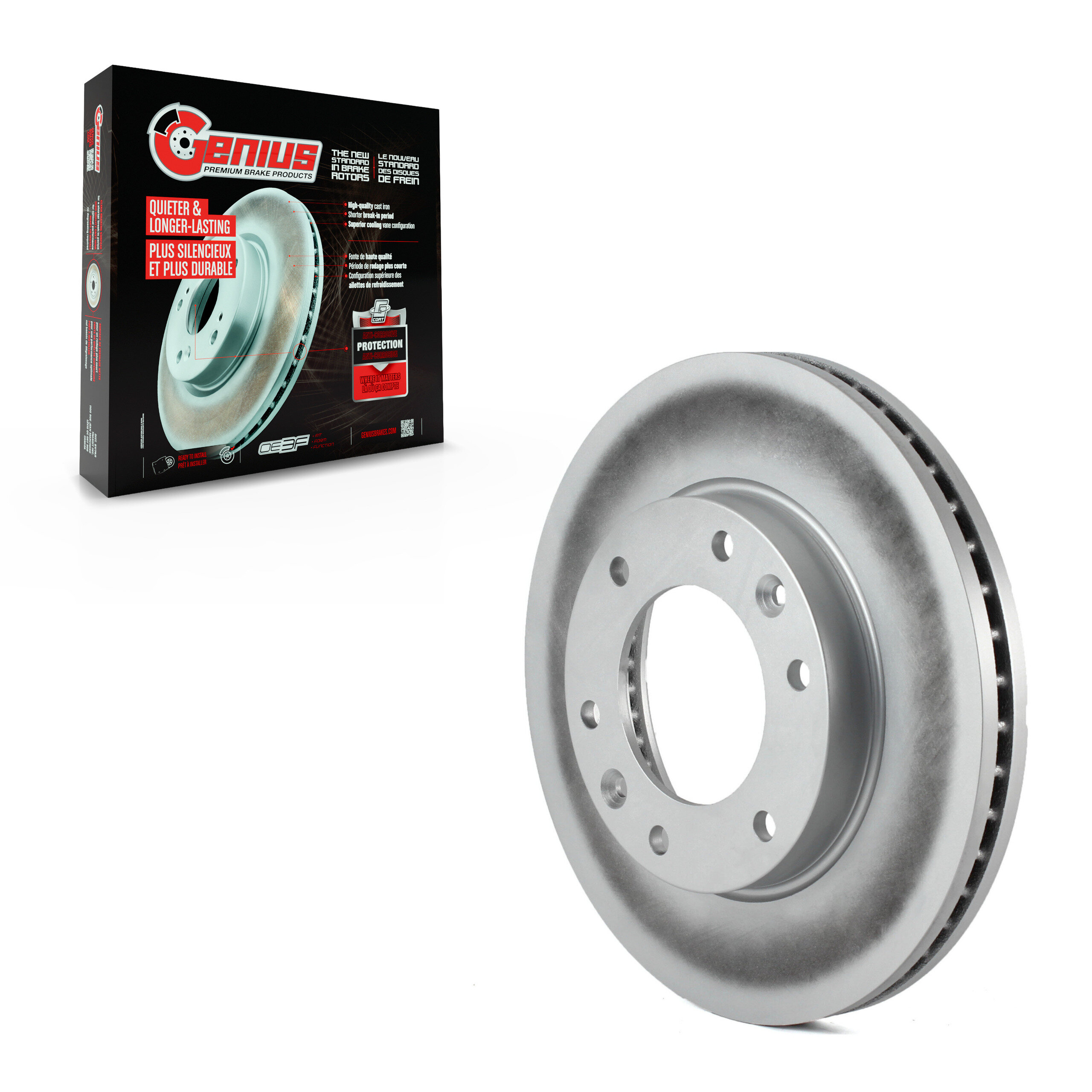 GENIUS - GCR-980464 - Coated Disc Brake Rotor