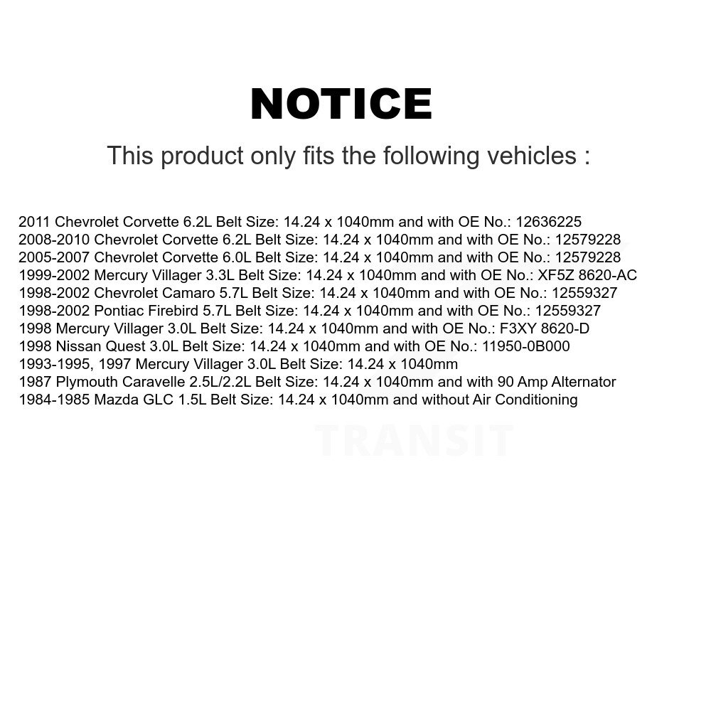 Bando - BAN-4PK1040 - Accessory Drive Belt