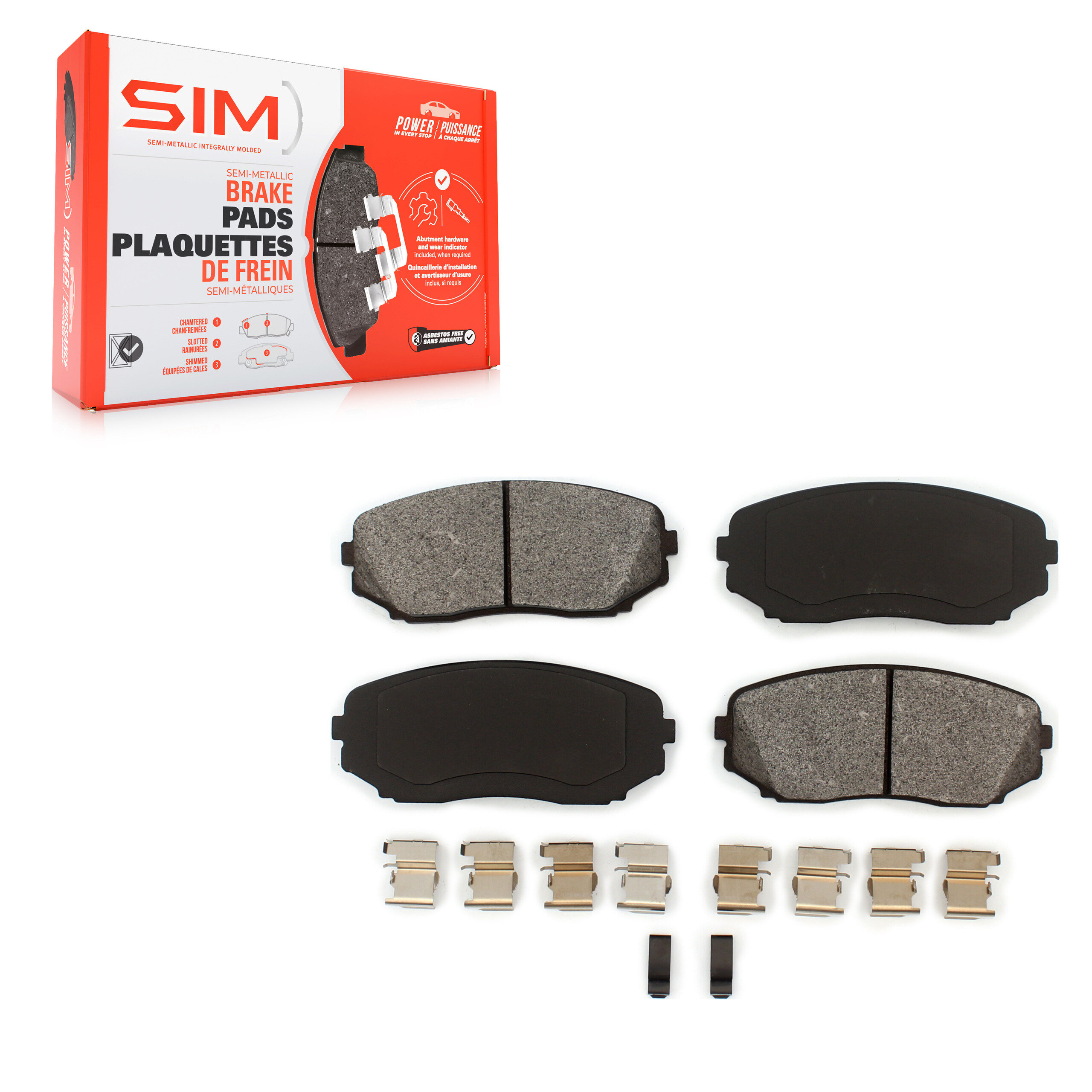 SIM - SIM-1258 - Semi-Metallic Brake Pads