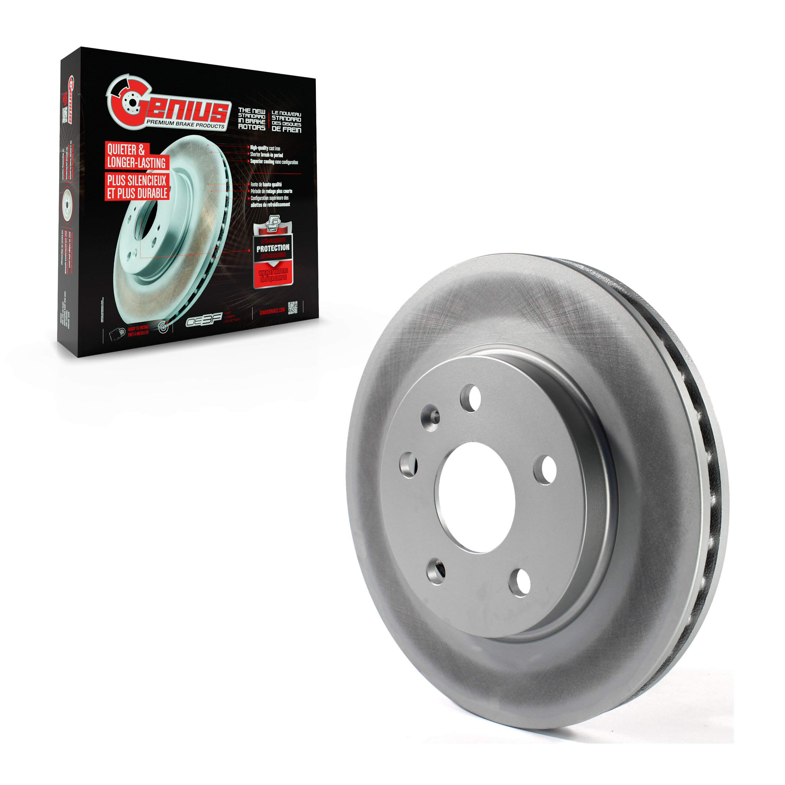 GENIUS - GCR-580839 - Coated Disc Brake Rotor