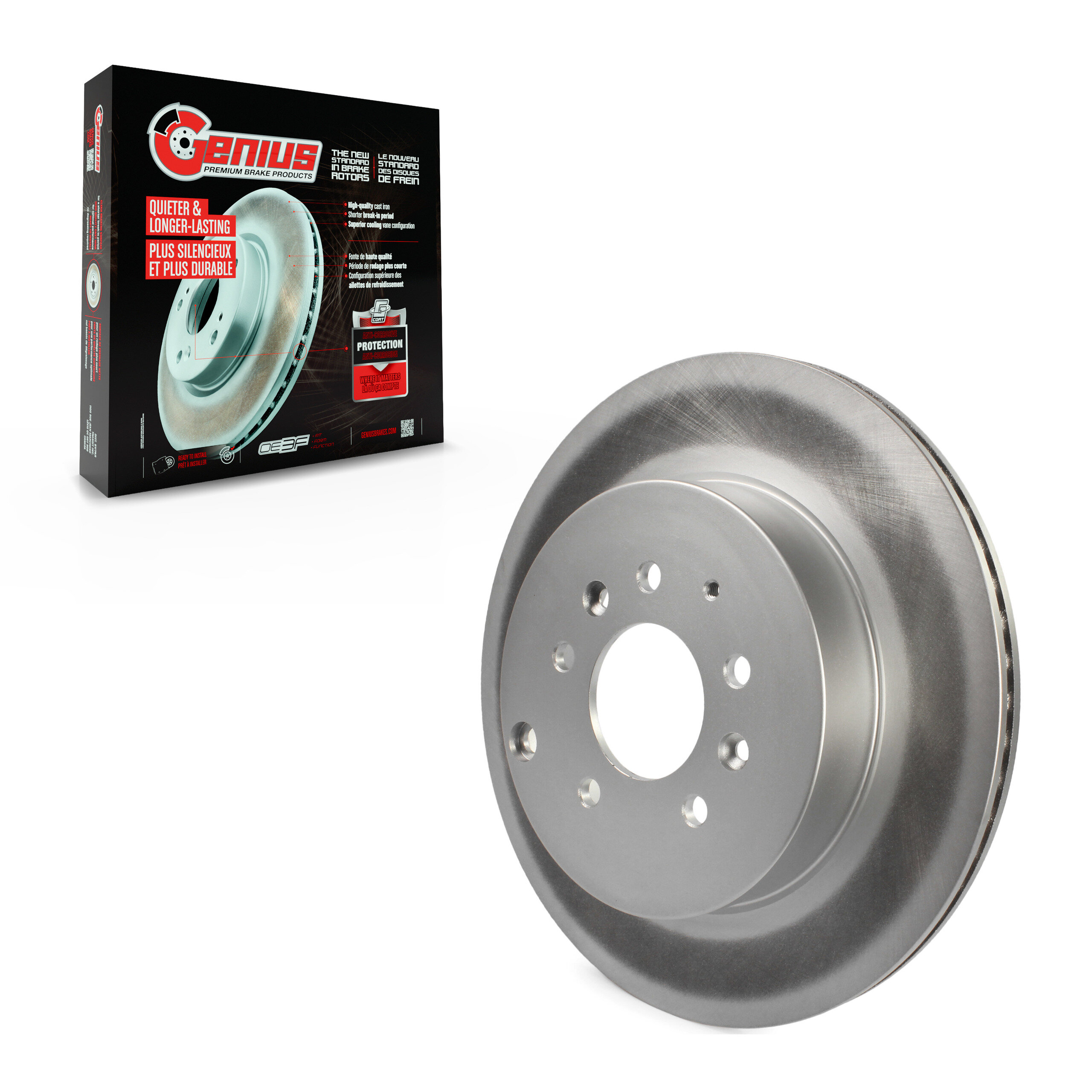 GENIUS - GCR-980579 - Coated Disc Brake Rotor