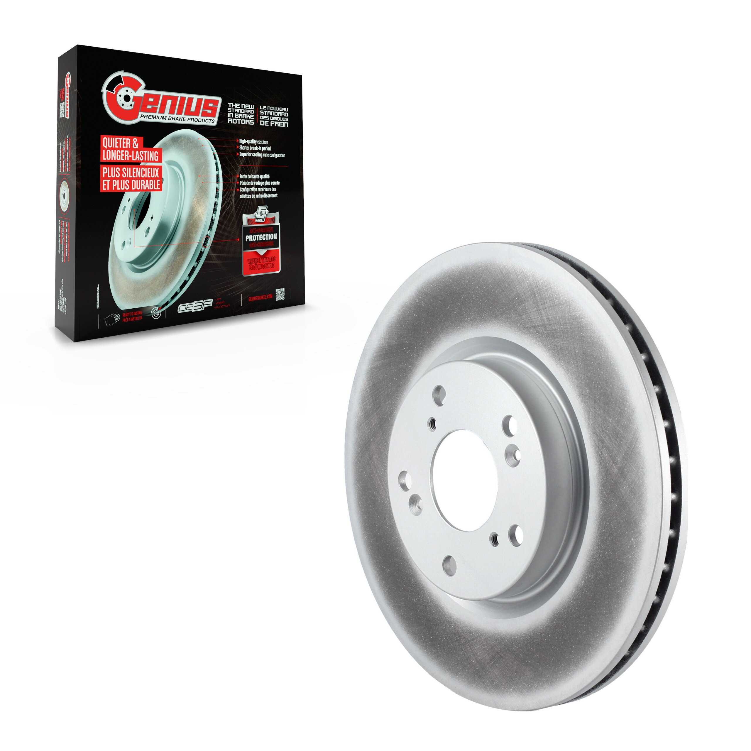 GENIUS - GCR-980317 - Coated Disc Brake Rotor