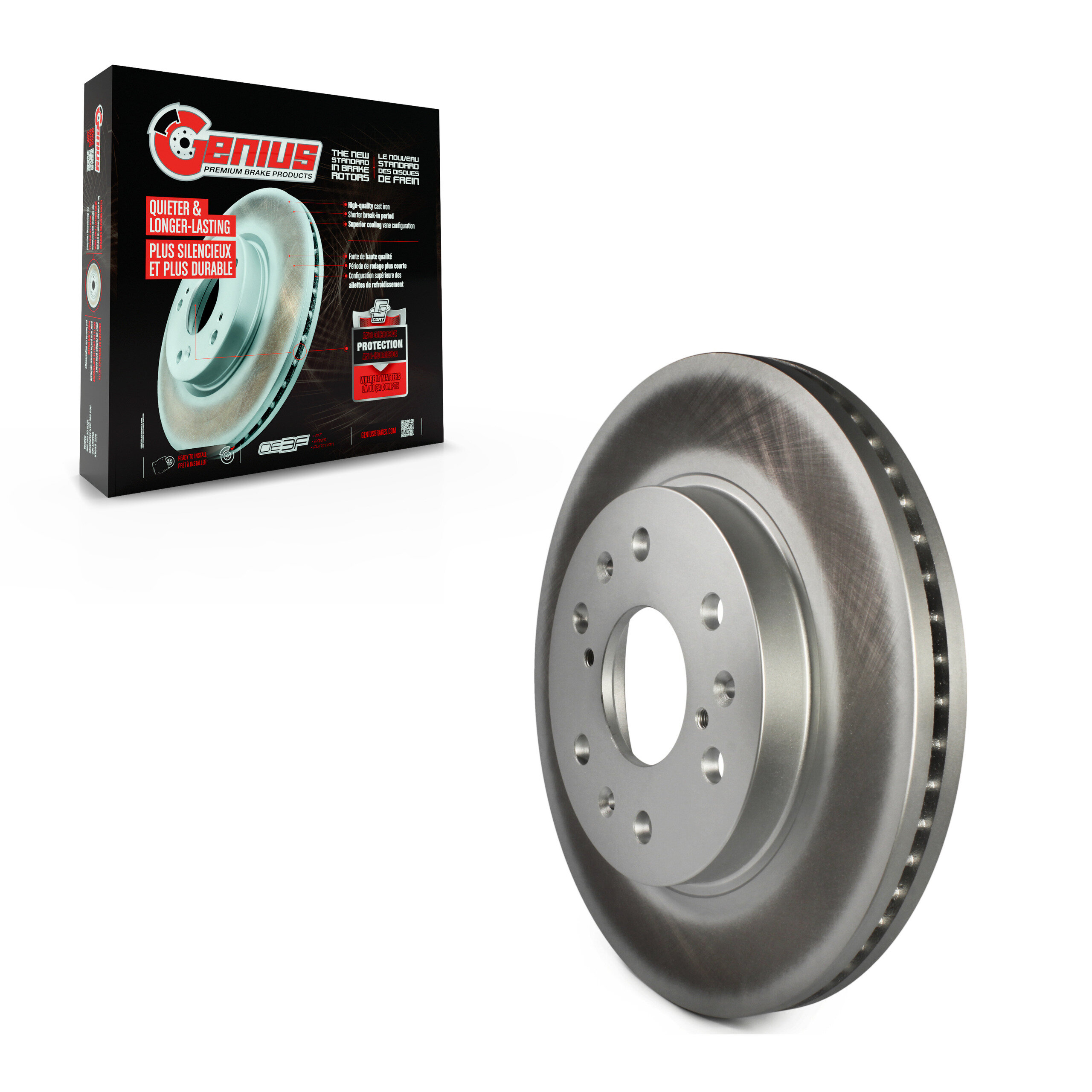 GENIUS - GCR-580279 - Coated Disc Brake Rotor