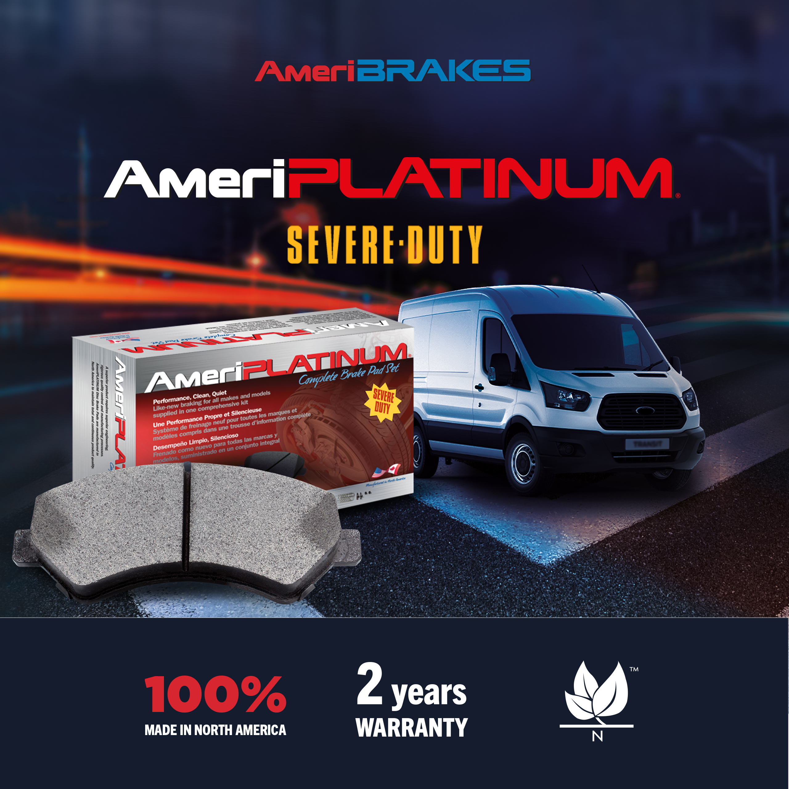 AmeriBRAKES - NWF-ASD1318 - Semi-Metallic Brake Pads