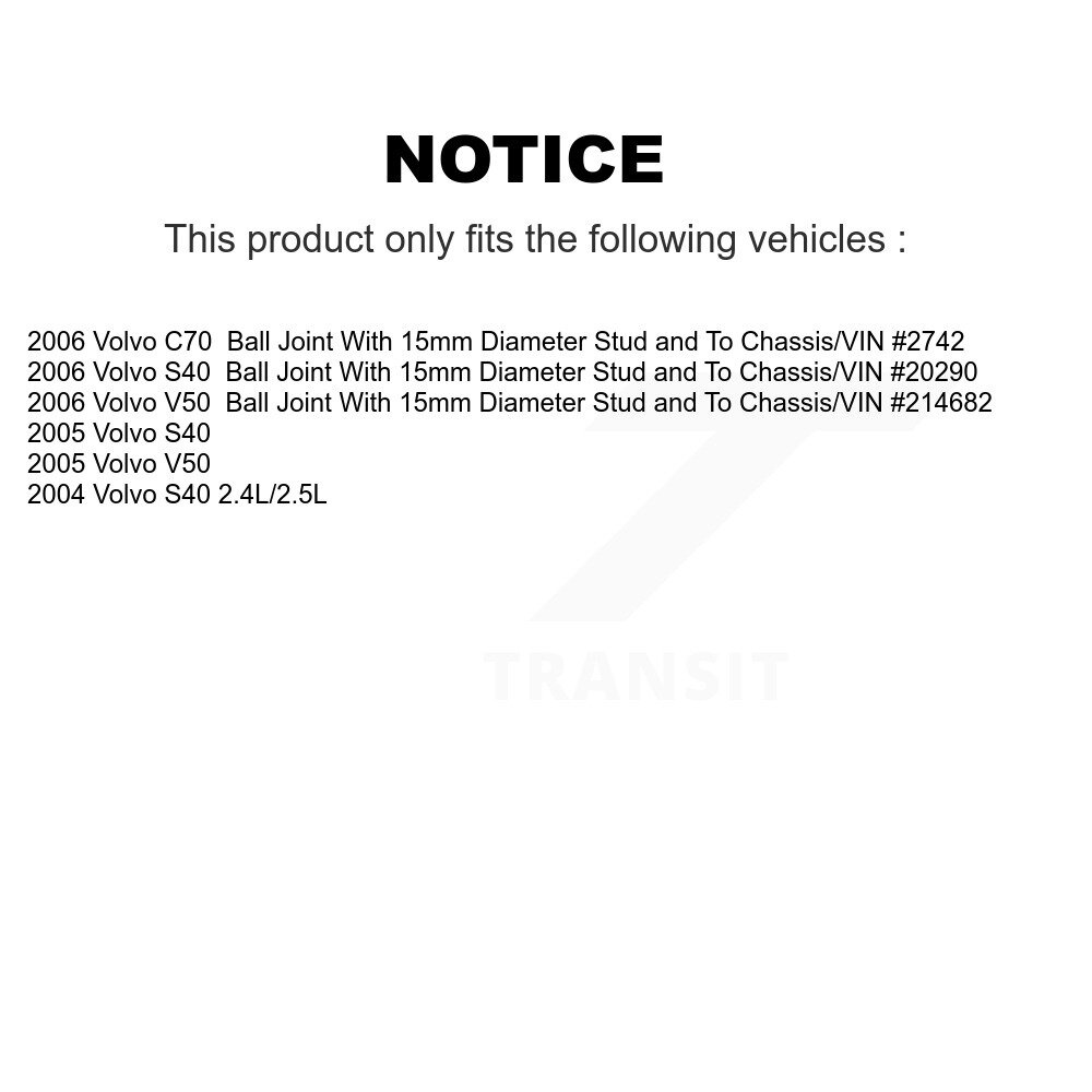 TOR - TOR-CK620597 - Suspension Control Arm Ball Joint Assembly