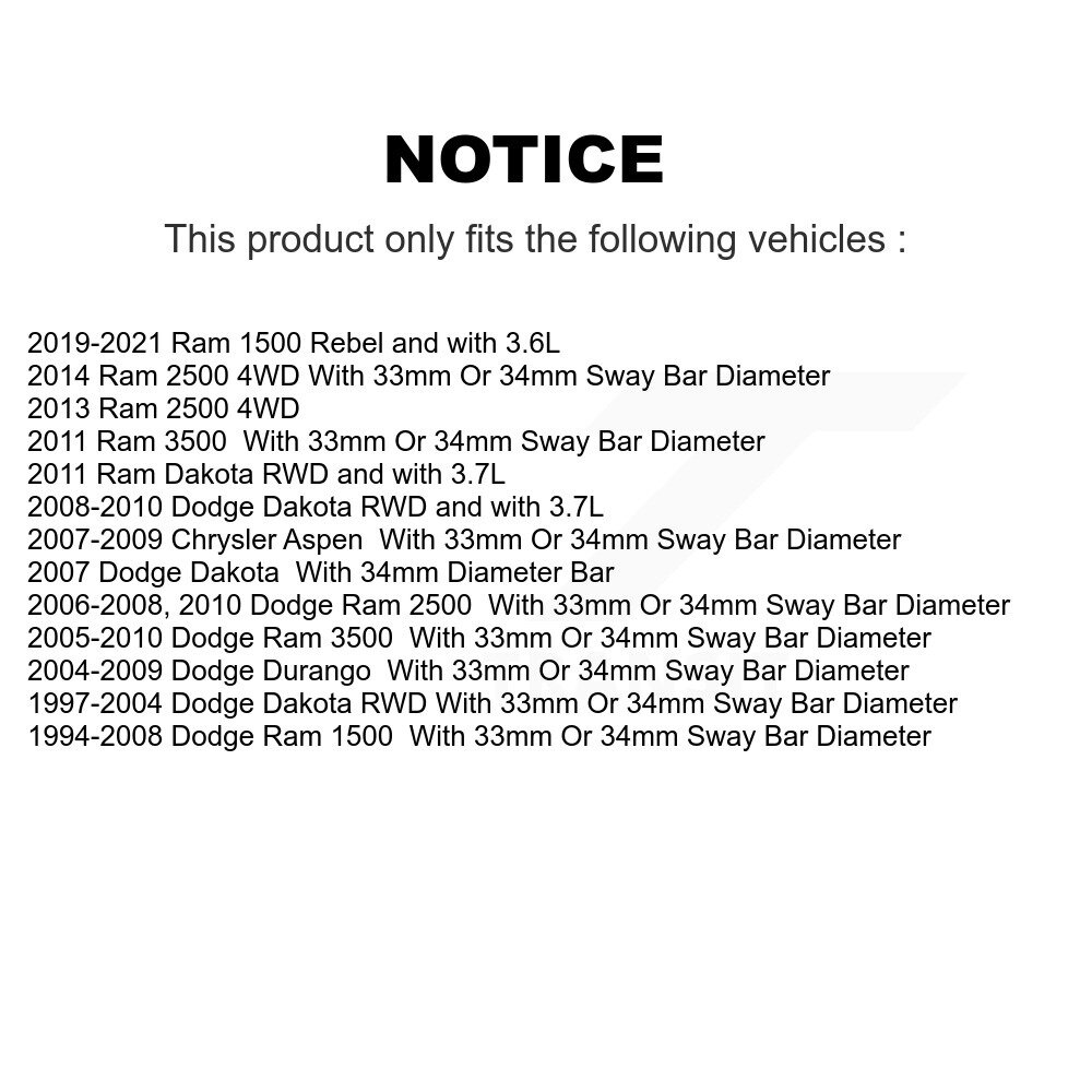 TOR - TOR-K7383 - Suspension Stabilizer Bar Bushing Kit