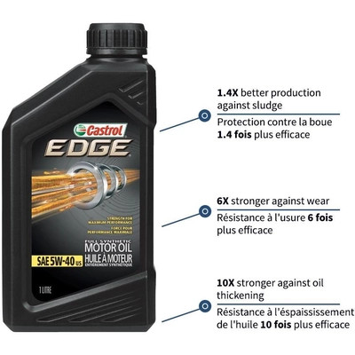 CASTROL Synthetic Engine Oil Edge A3/B4 5W40 , 5L (Pack of 3) - 020143A