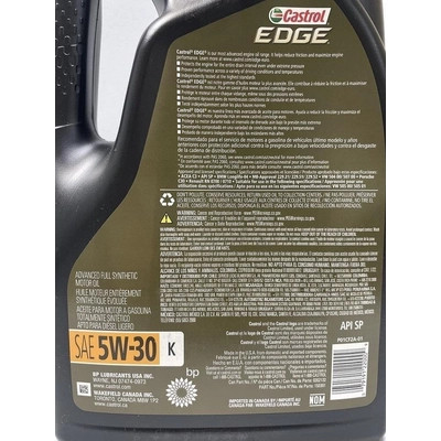 Castrol - 0202166 - CASTROL - 0202166 - Synthetic Engine Oil Edge K 5W30 , 946ML (Pack of 6)