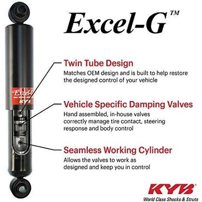 Front Gas Shock Absorber by KYB - 345624
