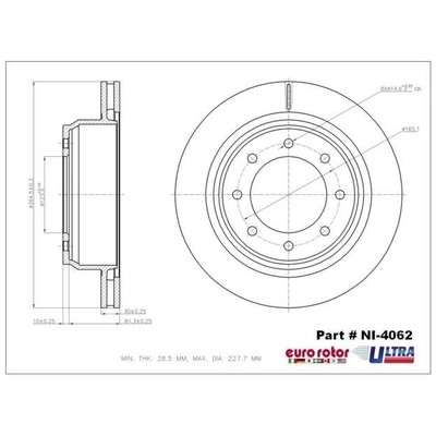 EUROROTOR - NI4062 - Rear Disc Brake Rotor by EUROROTOR - NI4062