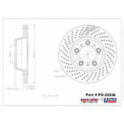 Rear Disc Brake Rotor by EUROROTOR - PO2024L