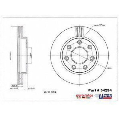 EUROROTOR - 54294 - Front Premium Rotor by EUROROTOR - 54294
