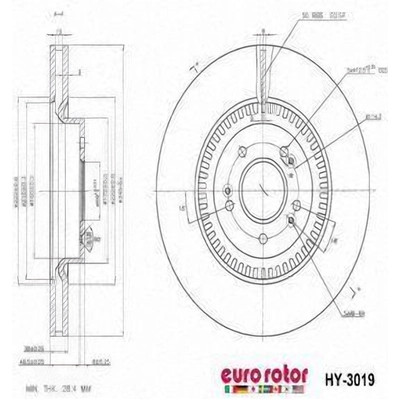 EUROROTOR - HY3019 - Front Premium Rotor by EUROROTOR - HY3019