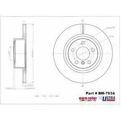 Rear Premium Rotor by EUROROTOR - BM7034