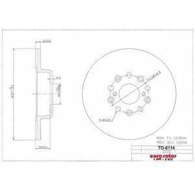 EUROROTOR - TO6114 - Rear Disc Brake Rotor by EUROROTOR - TO6114