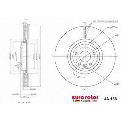 EUROROTOR - JA188 - Front Disc Brake Rotor by EUROROTOR - JA188