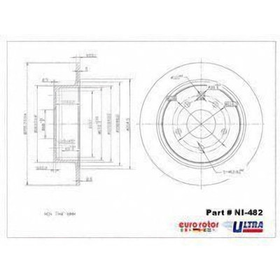 EUROROTOR - NI482 - EUROROTOR - NI482 - Rear Premium Rotor