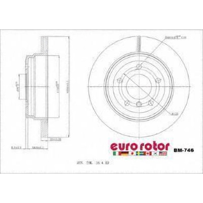 EUROROTOR - BM746 - Rear Disc Brake Rotor by EUROROTOR - BM746