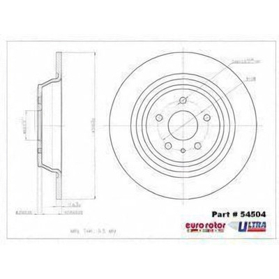 Rear Premium Rotor by EUROROTOR - 54504