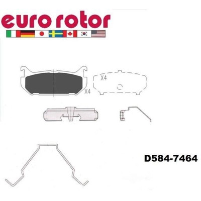 EUROROTOR - ID584 - Rear Ceramic Pads by EUROROTOR - ID584