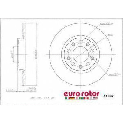 EUROROTOR - 51302 - Rear Disc Brake Rotor by EUROROTOR - 51302