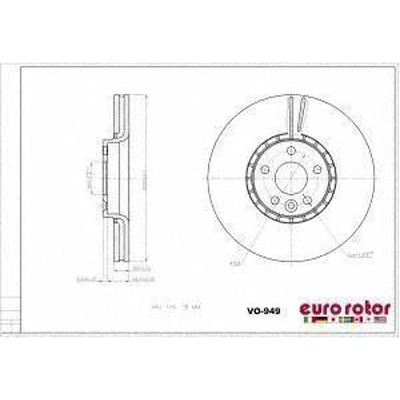 EUROROTOR - VO949 - Front Disc Brake Rotor by EUROROTOR - VO949