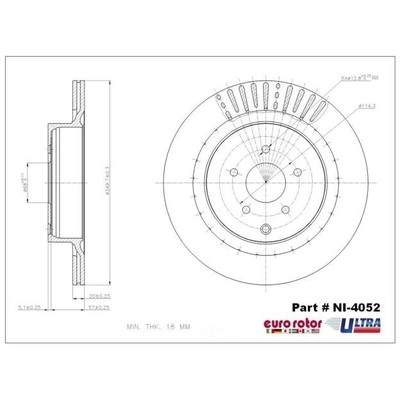 EUROROTOR - NI4052 - Rear Disc Brake Rotor by EUROROTOR - NI4052